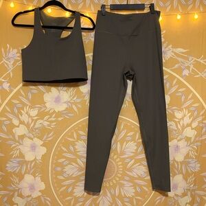 Ribbed, olive girlfriend collective set